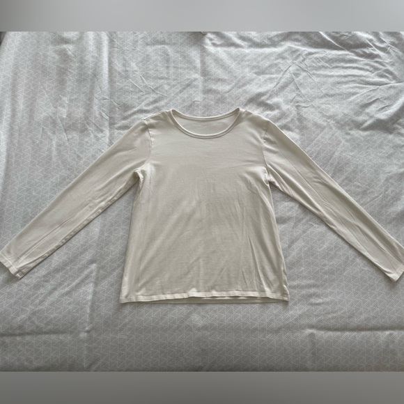 Lands End Long Sleeve Shirt White - Picture 2 of 6